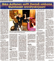 Kirkkonummen Sanomien ennätysjuttu